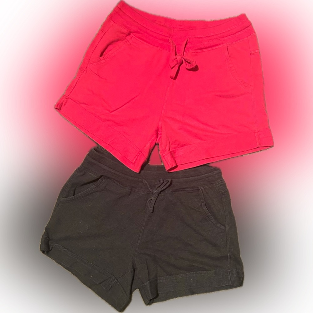 2 pair of Medium Sexy Basics Cotton Shorts - Pink & Dark Gray